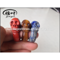 Lapis Lazuli/Yellow Tiger Eye/Red Jasper Skull Rings/Carved Gemstones Skull Rings